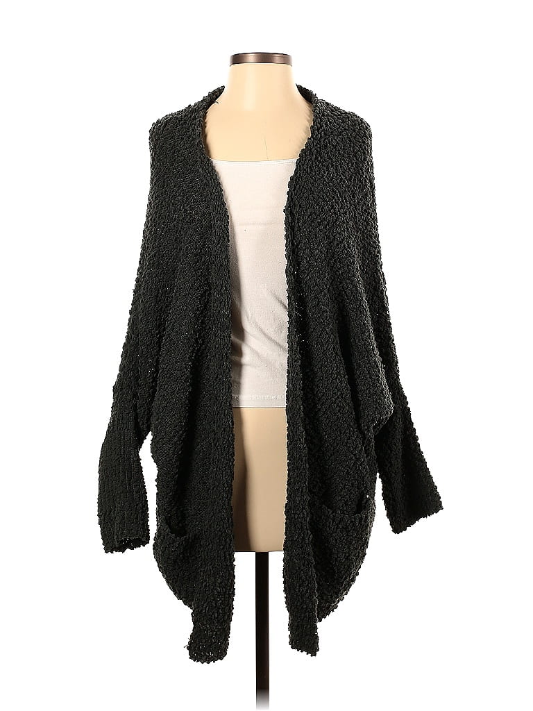 Umgee 100% Polyester Color Block Solid Black Cardigan Size S - 71% off ...