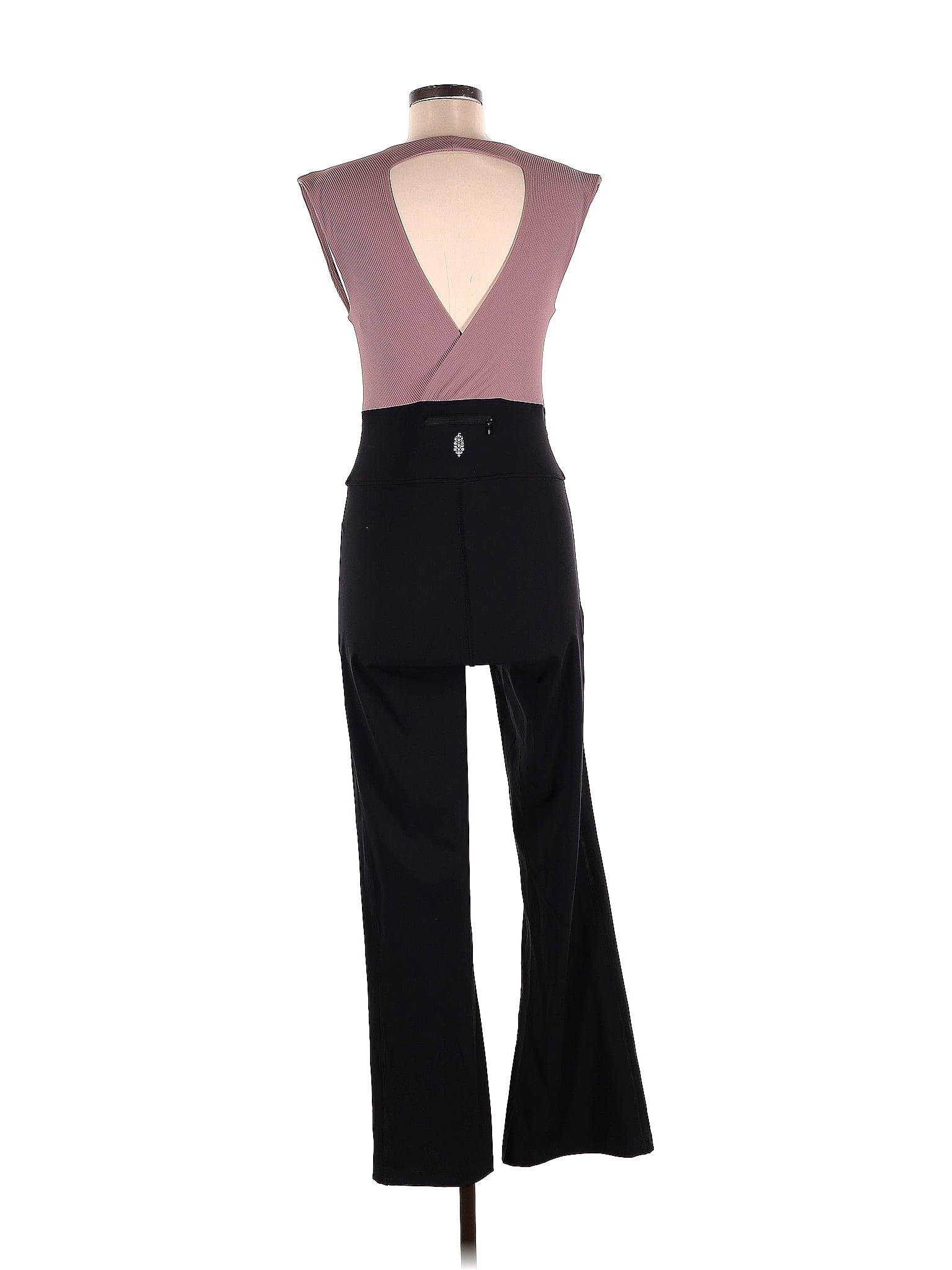 FP Movement Color Block Solid Black Jumpsuit Size M - 65% off