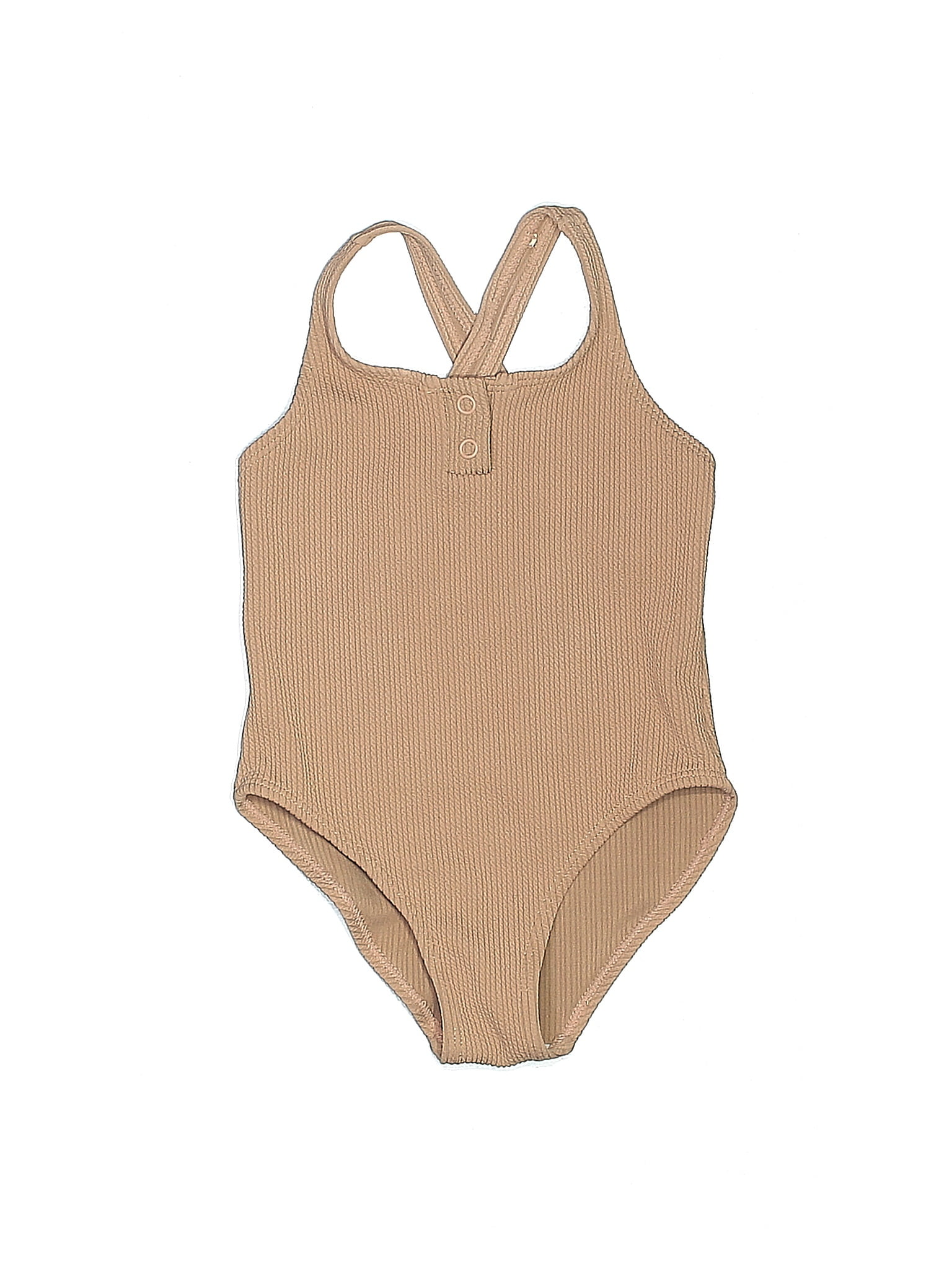Zara Baby Solid Tan One Piece Swimsuit Size 2 3 45 off thredUP
