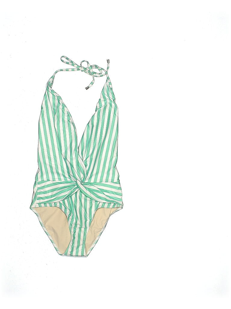 WATERCOLORS by Kenny Flowers Stripes Multi Color Green One Piece