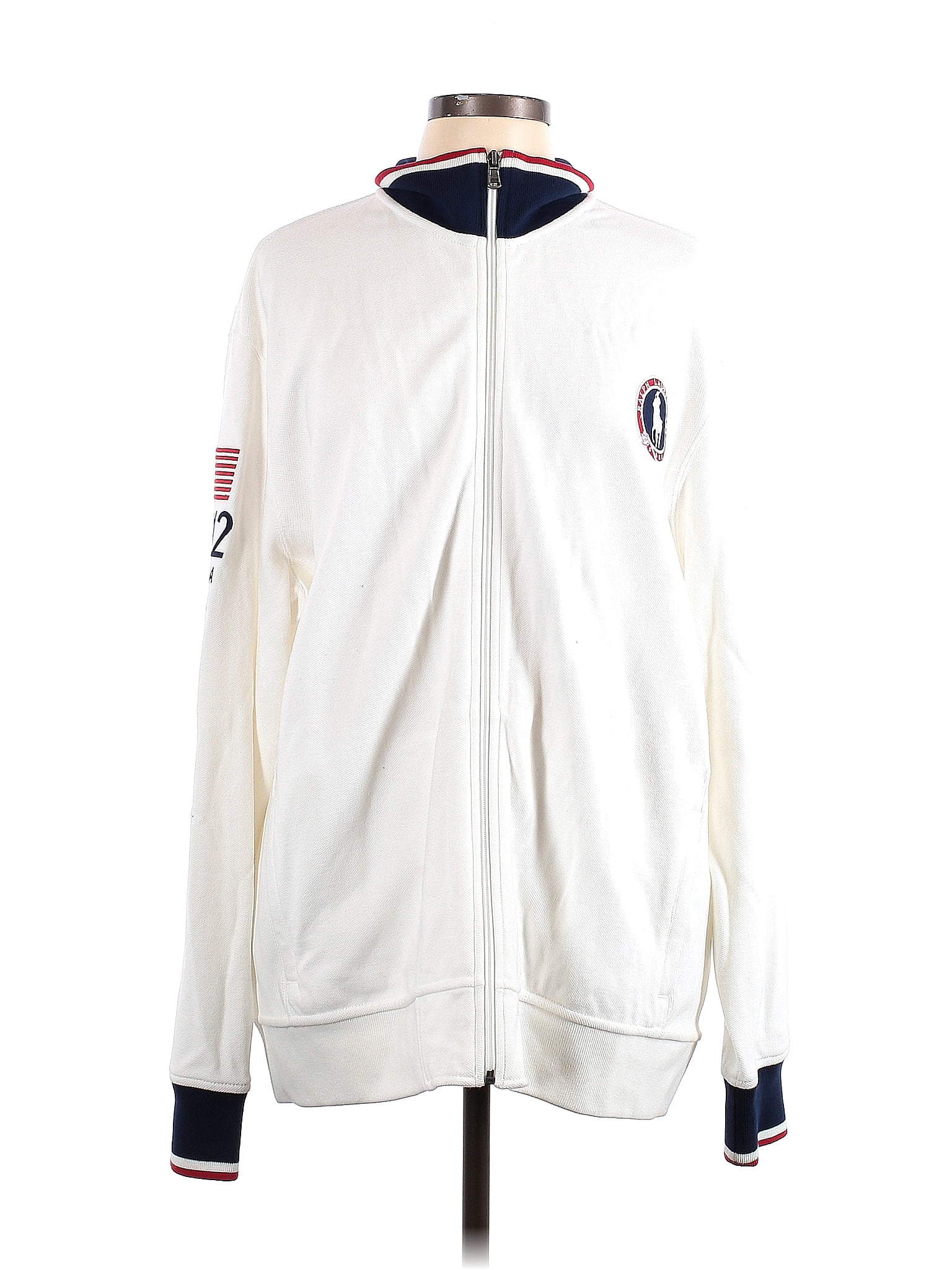 Polo by Ralph Lauren 100% Cotton White Track Jacket Size 12 - 72% off ...