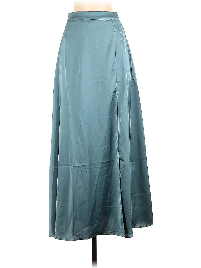 Sincerely Jules Solid Teal Casual Skirt Size S - 67% off | thredUP