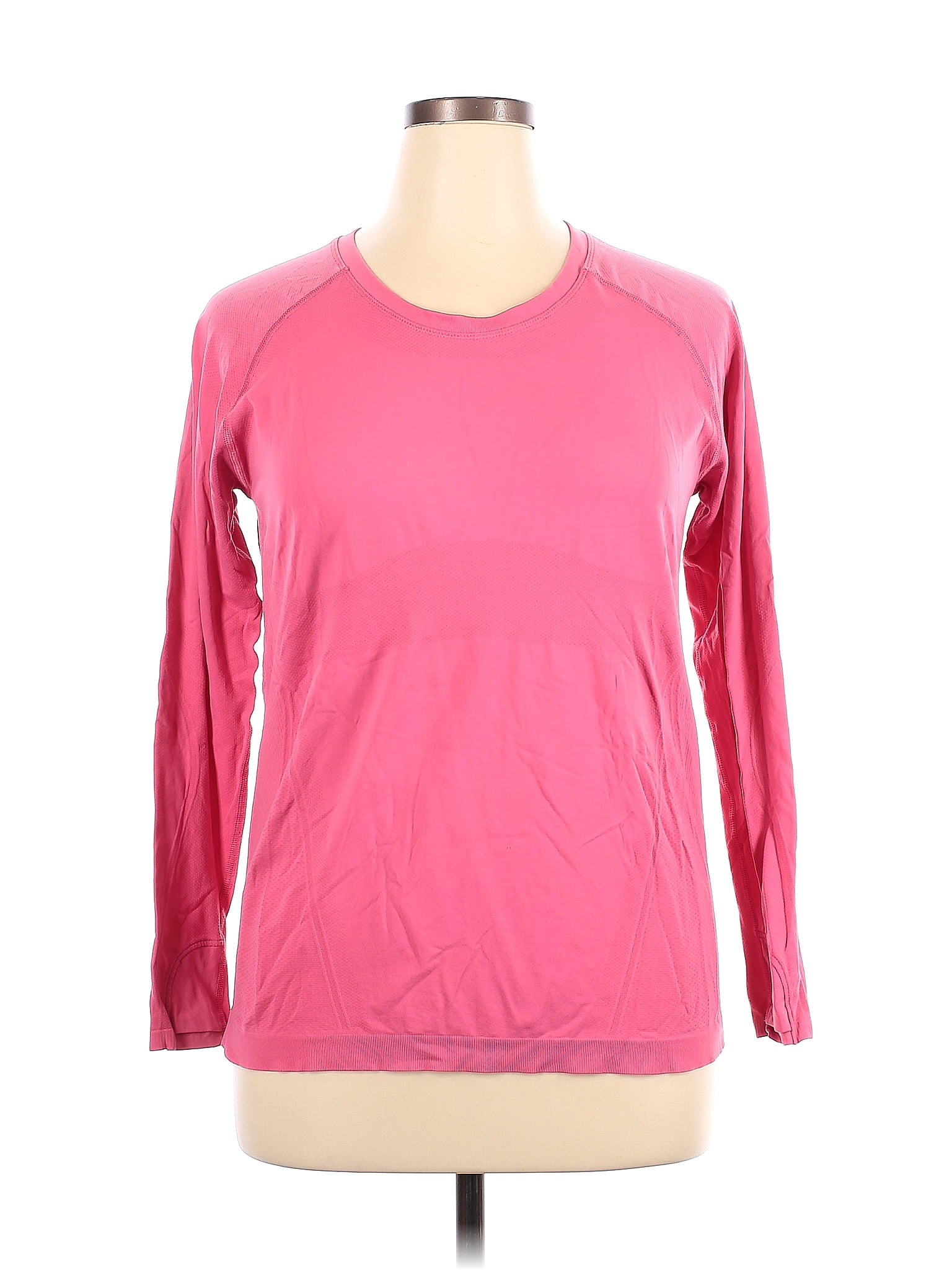 Athleta 100% Nylon Color Block Solid Pink Active T-Shirt Size 1X (Plus) - 57%  off