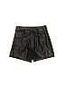 Unbranded Tortoise Black Faux Leather Shorts Size M - photo 1
