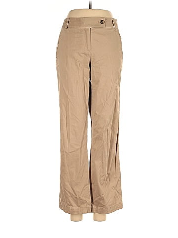 Talbots Solid Brown Tan Casual Pants Size 8 (Petite) - 75% off