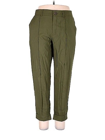 A New Day Solid Green Casual Pants Size 14 - 37% off