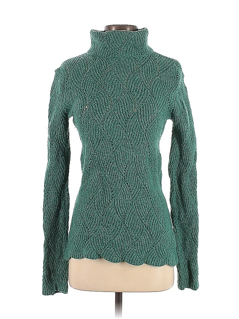 Sundance Color Block Green Turtleneck Sweater Size S - 73% off | thredUP