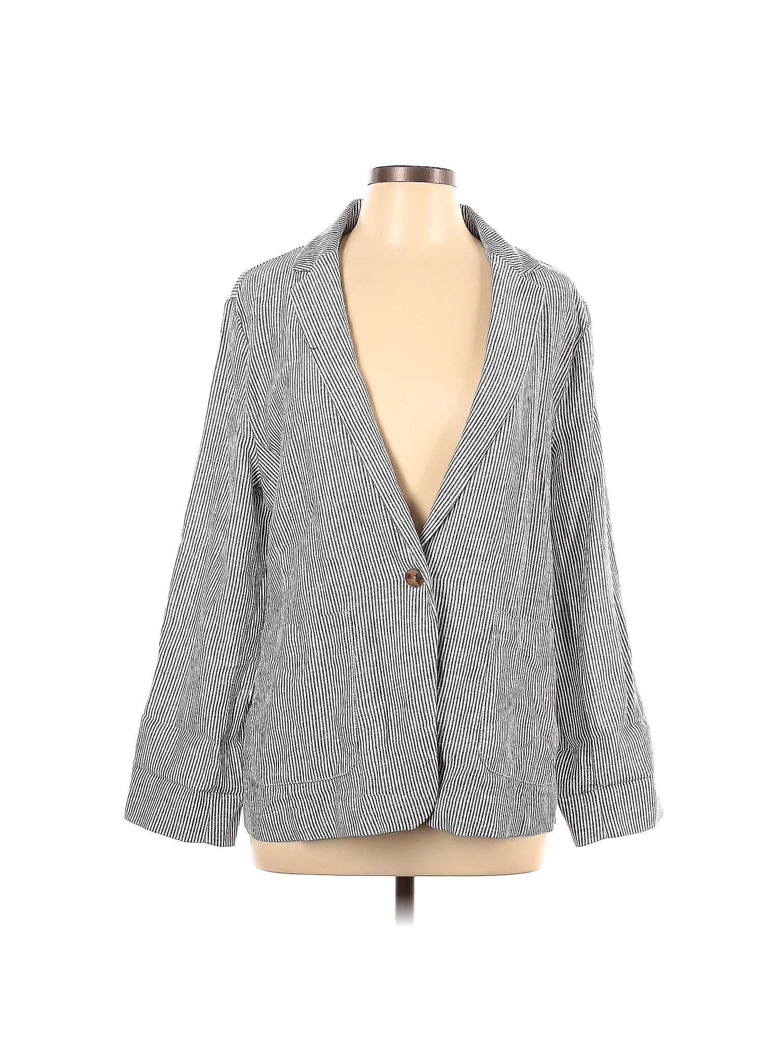 Ann Taylor Loft Outlet Gray Blazer Size L 47 Off Thredup