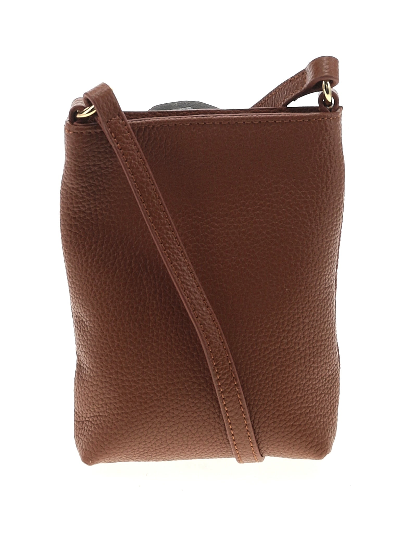 Ounce 100 Leather Solid Brown Leather Crossbody Bag One Size 61 off