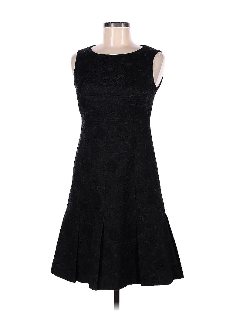 Lela Rose Jacquard Damask Brocade Black Casual Dress Size 8 - photo 1