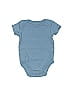 Hb 100% Cotton Solid Blue Short Sleeve Onesie Size 3-6 mo - photo 1