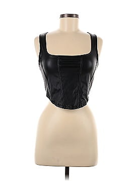 Shein Faux Leather Top (view 1)