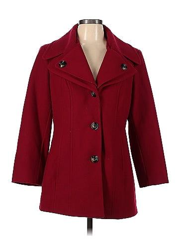 London fog red wool on sale coat