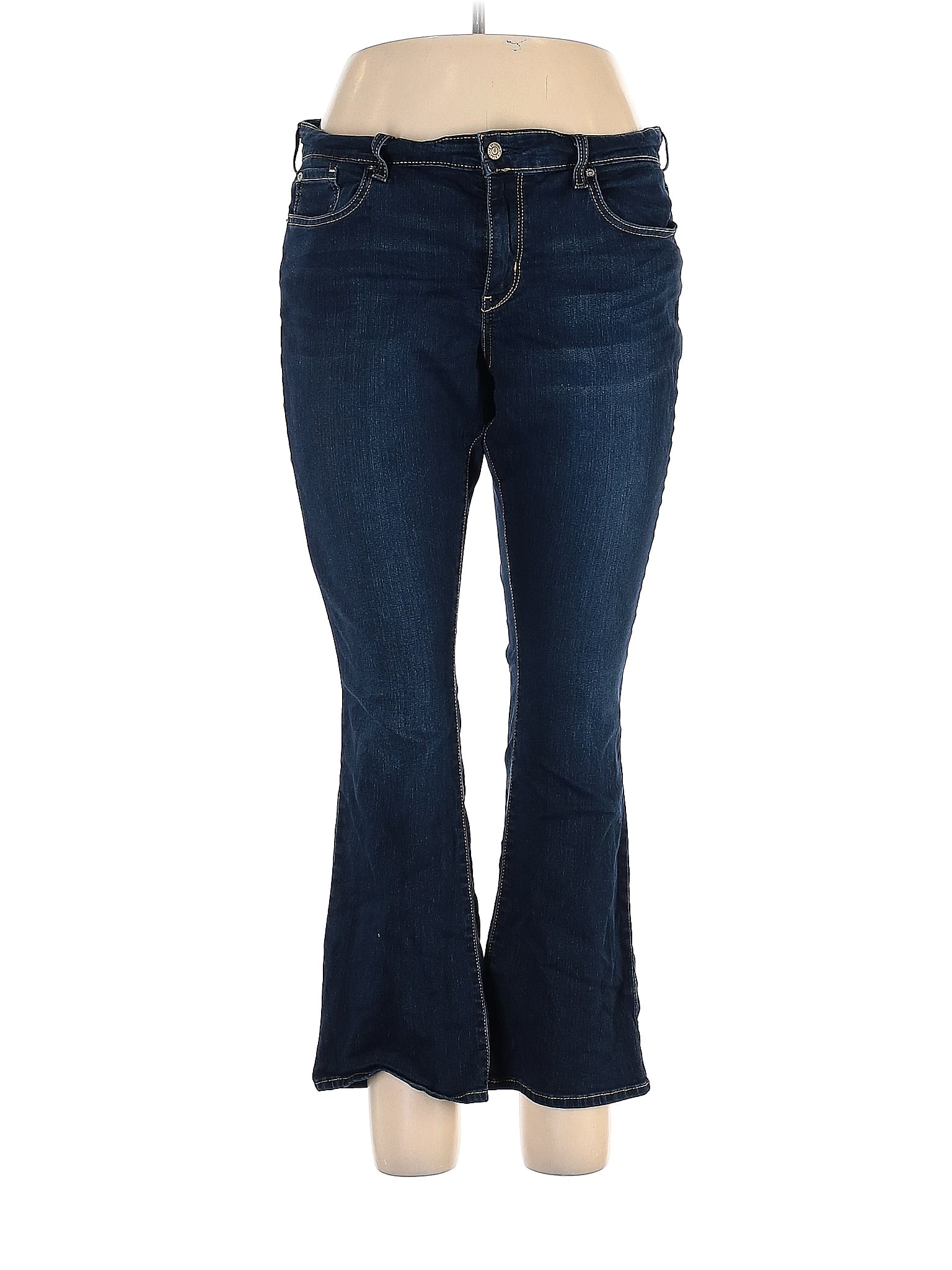 Faded Glory Solid Blue Jeans Size 18 (Plus) - 16% off