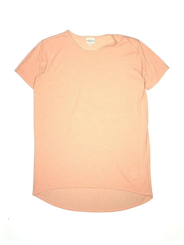 Pre-owned Lularoe Kids' Short Sleeve T-shirt In Orange