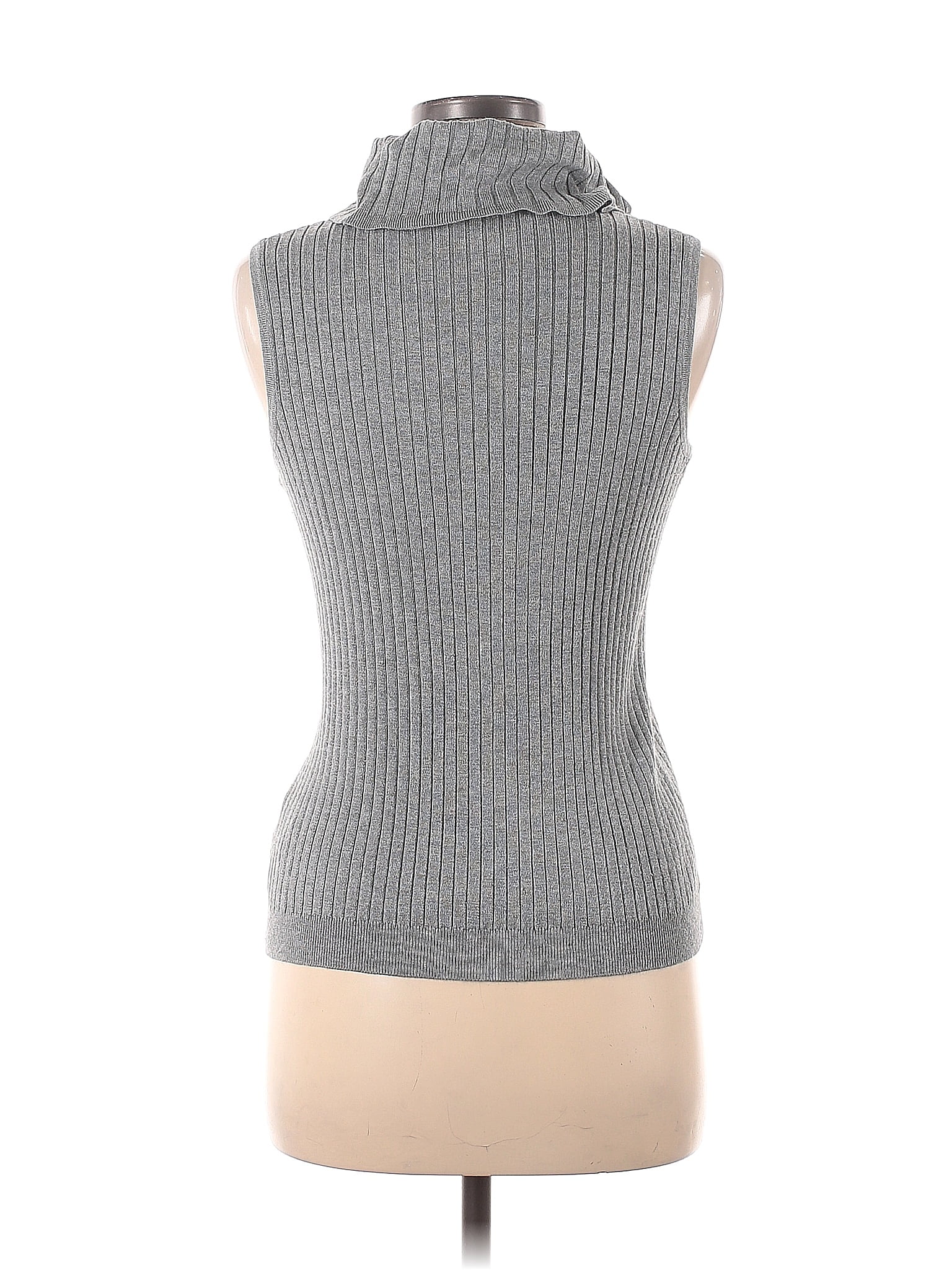 Cable & Gauge Color Block Solid Gray Turtleneck Sweater Size M (Petite) -  55% off