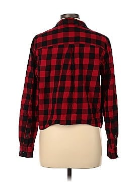 Madewell Flannel Tie-Front Shirt in Buffalo Check (view 2)
