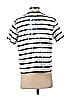 Polo by Ralph Lauren 100% Polyester Stripes Silver Short Sleeve Blouse Size XS - photo 2