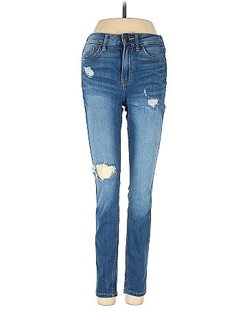 Hollister Solid Blue Jeggings Size 00 - 71% off