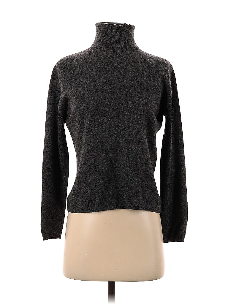 Sutton Studio 100% Cashmere Color Block Gray Cashmere Pullover Sweater ...
