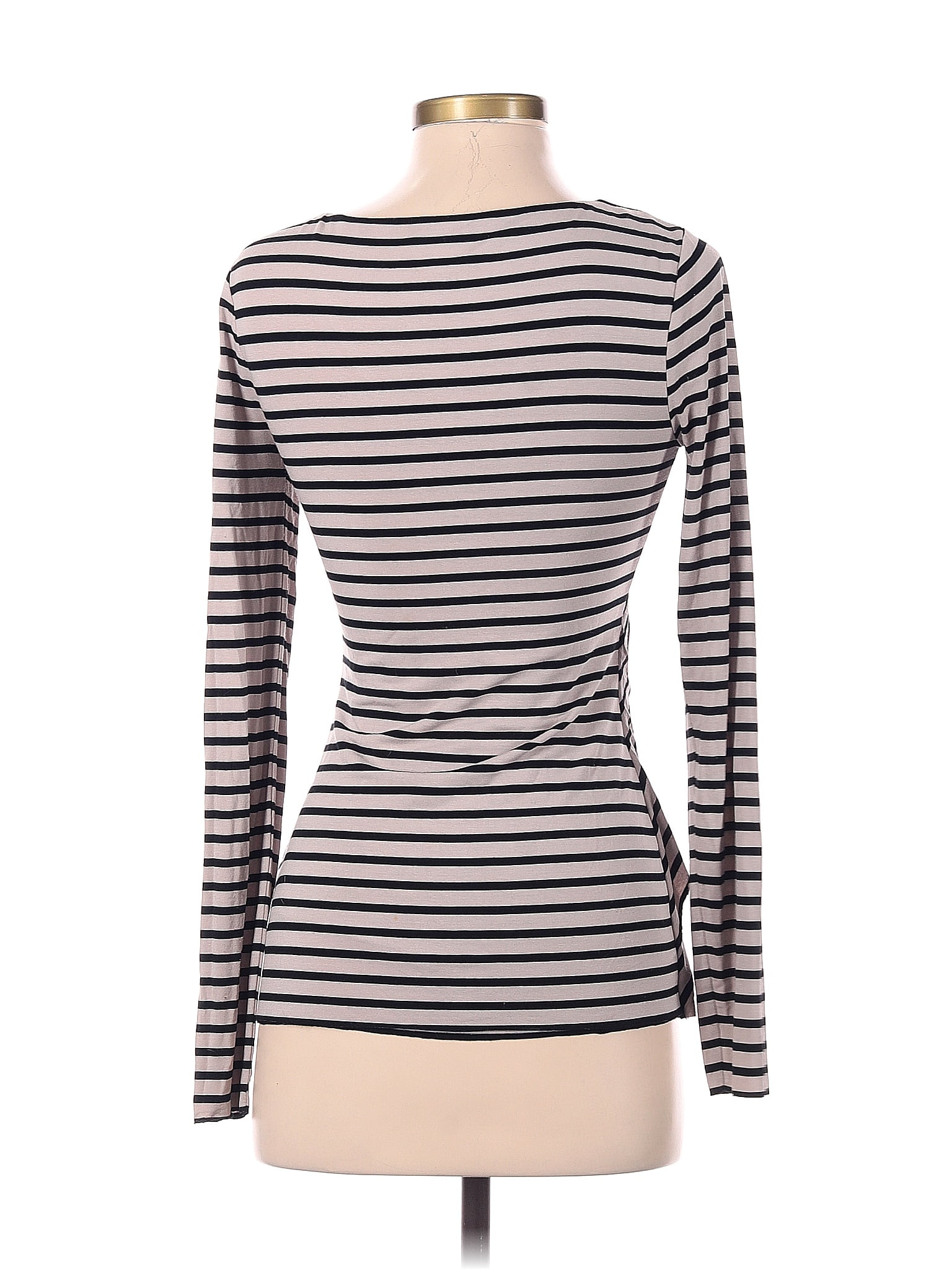 NEW Vince Camuto Black/White Colorblock Stripe Jersey top Larger MSRP 79.00