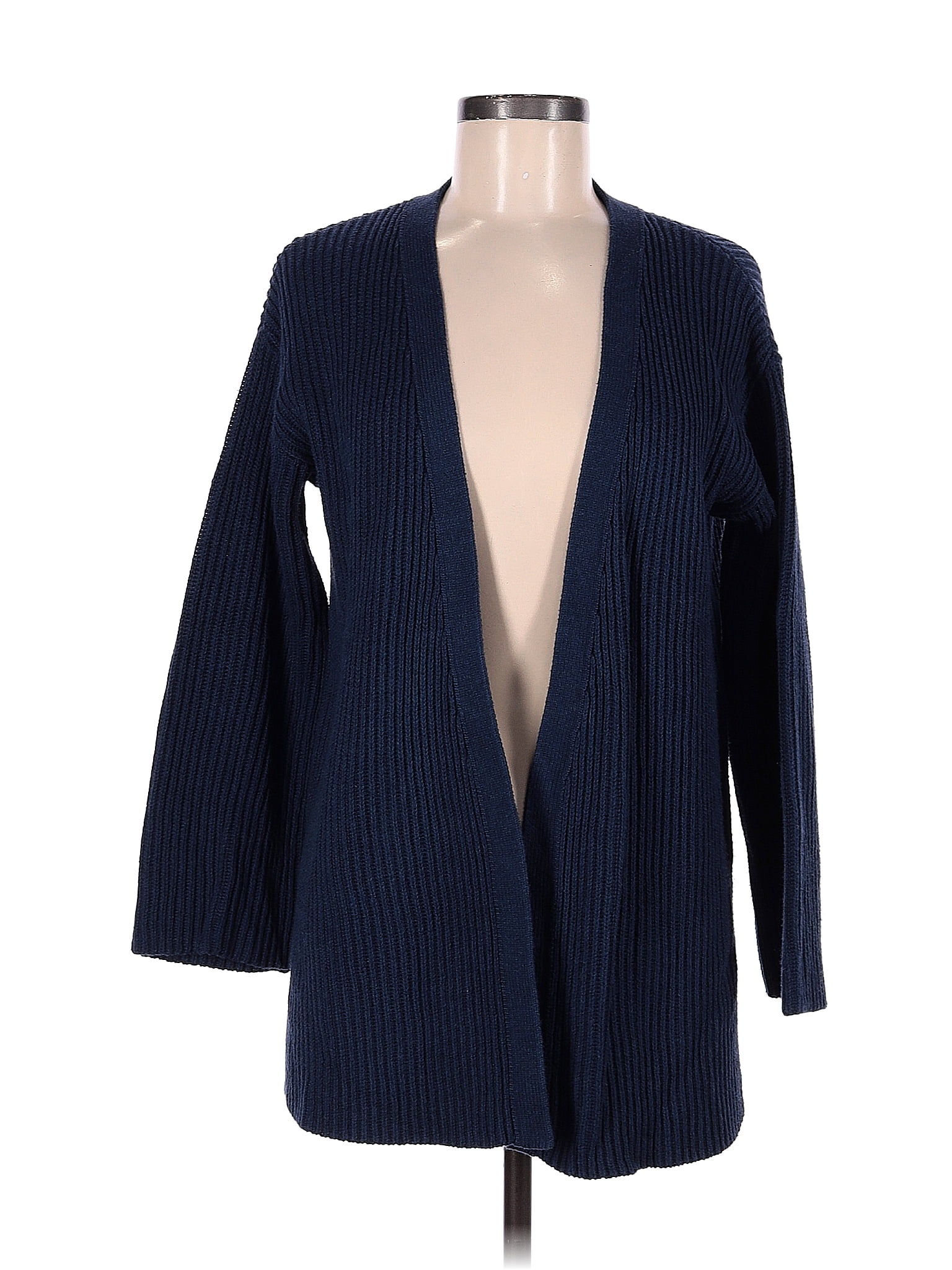 J.Crew Mercantile 100 Cotton Color Block Solid Navy Blue Cardigan Size M 77 off thredUP