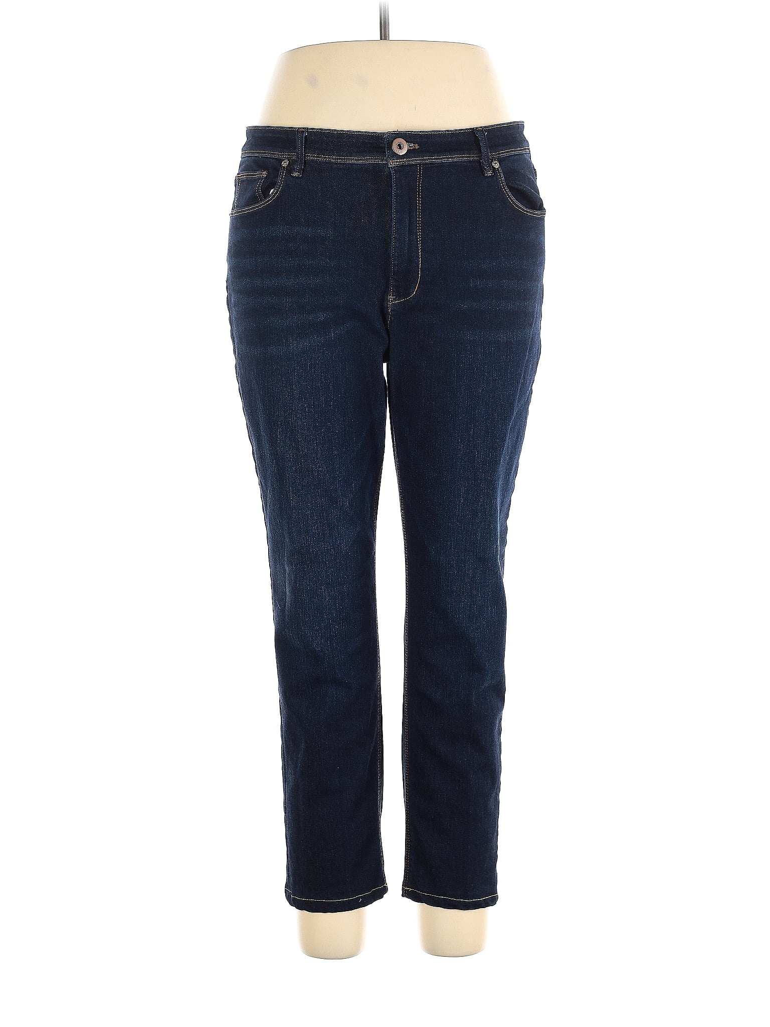 J.Jill Solid Blue Jeans Size 14 (Petite) - 67% off | thredUP