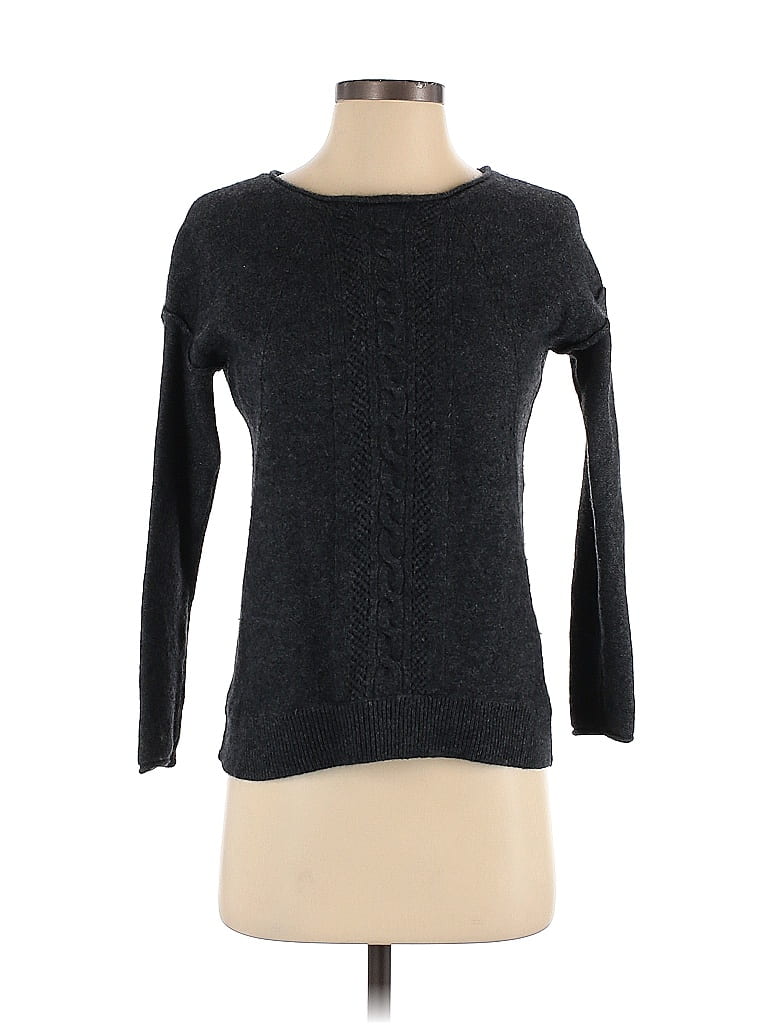 Olivia & Grace 100% Cashmere Color Block Gray Black Cashmere Pullover ...