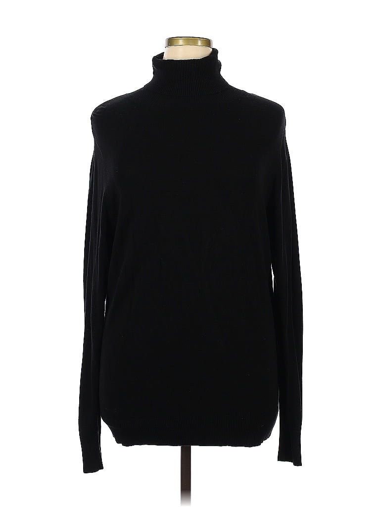 Joseph A. Solid Black Turtleneck Sweater Size XL - 57% off | thredUP