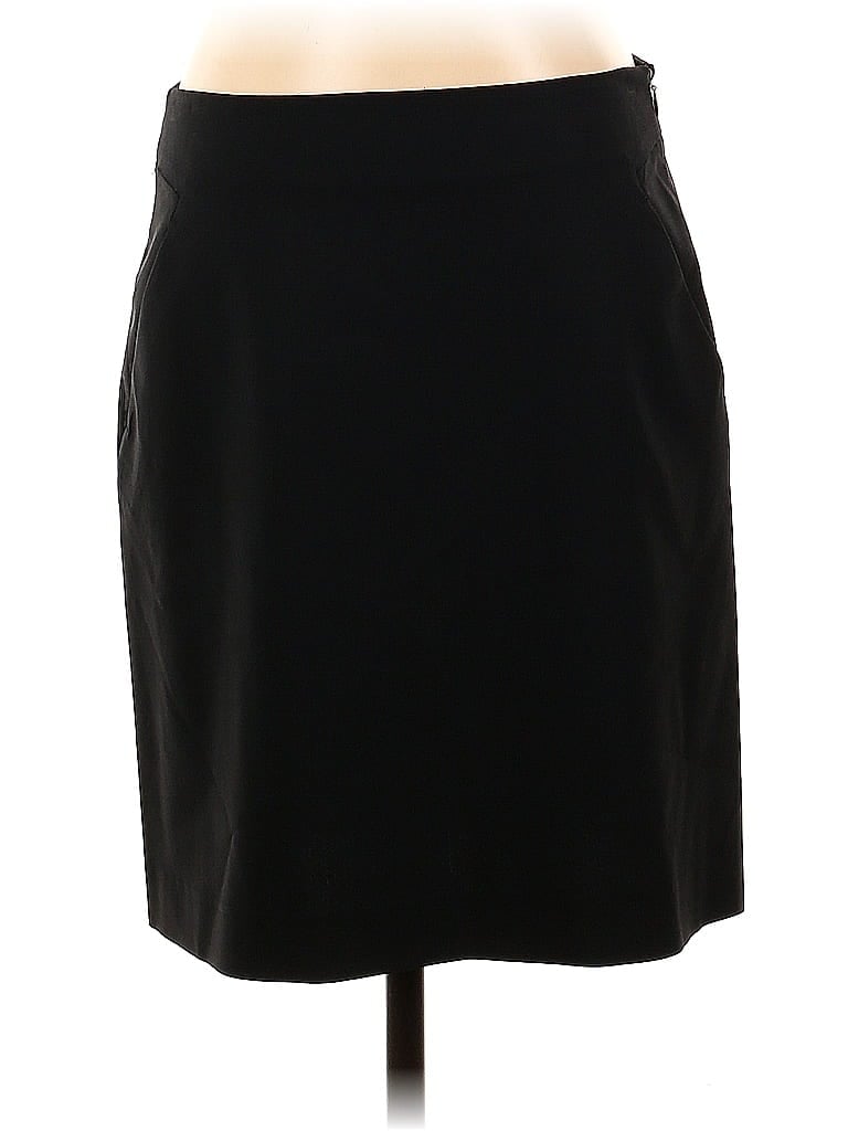 Theory Solid Black Casual Skirt Size 4 84 Off Thredup