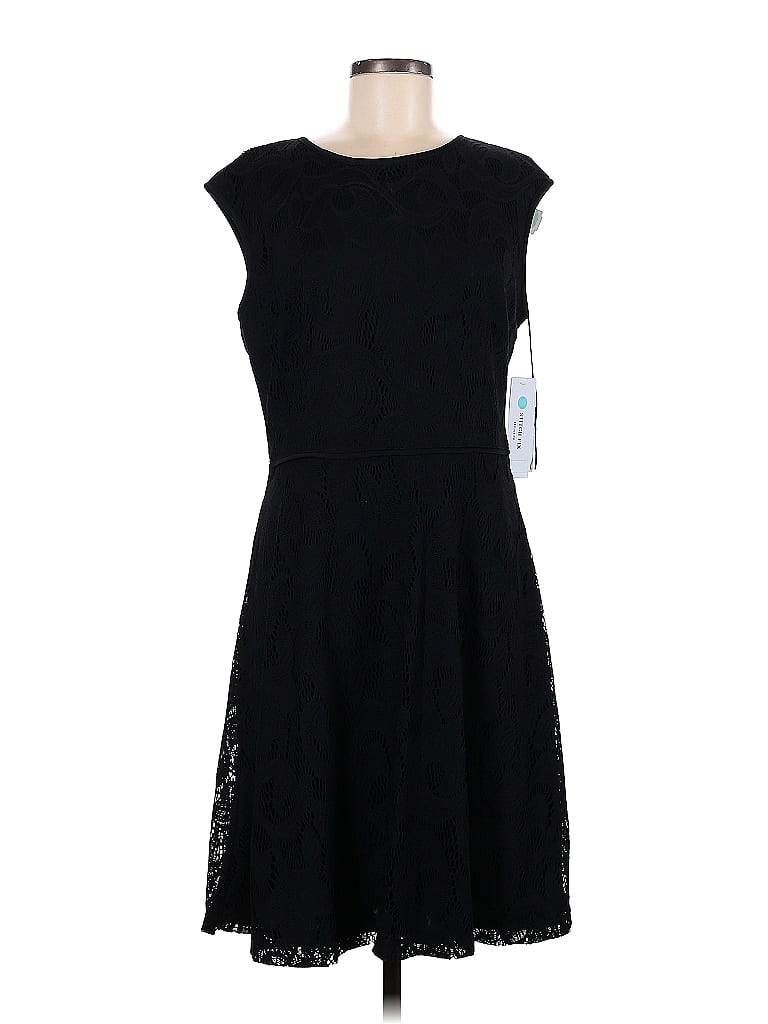 Wisp 100% Polyester Solid Black Casual Dress Size 12 - 69% off | thredUP