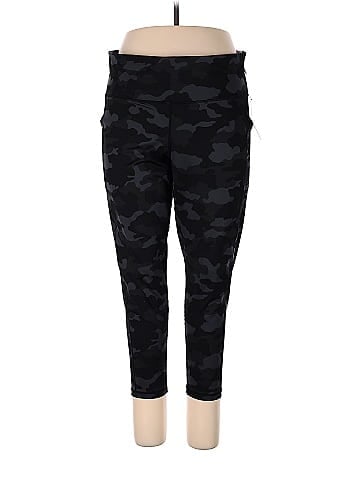 Ideology Camo Multi Color Black Yoga Pants Size XXL - 68% off