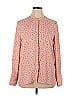 Lark & Ro 100% Polyester Floral Motif Paisley Floral Animal Print Pink Long Sleeve Blouse Size 14 - photo 1