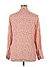 Lark & Ro 100% Polyester Floral Motif Paisley Floral Animal Print Pink Long Sleeve Blouse Size 14 - photo 2