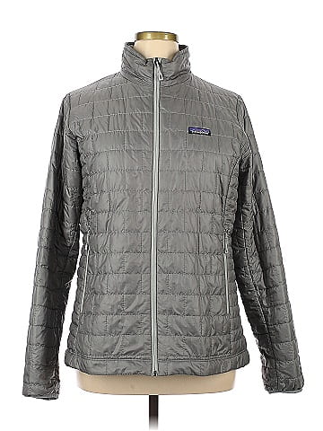 Patagonia 100% Polyester Solid Gray Jacket Size XL - 53% off