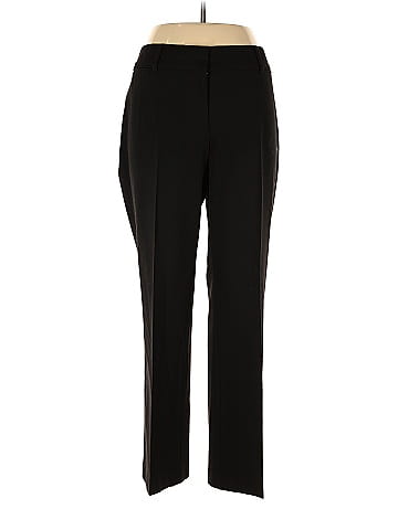 Ann Taylor LOFT Polka Dots Black Dress Pants Size 12 (Petite) - 74