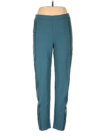 Colleen Lopez Solid Teal Casual Pants Size L (Tall) - 85% off