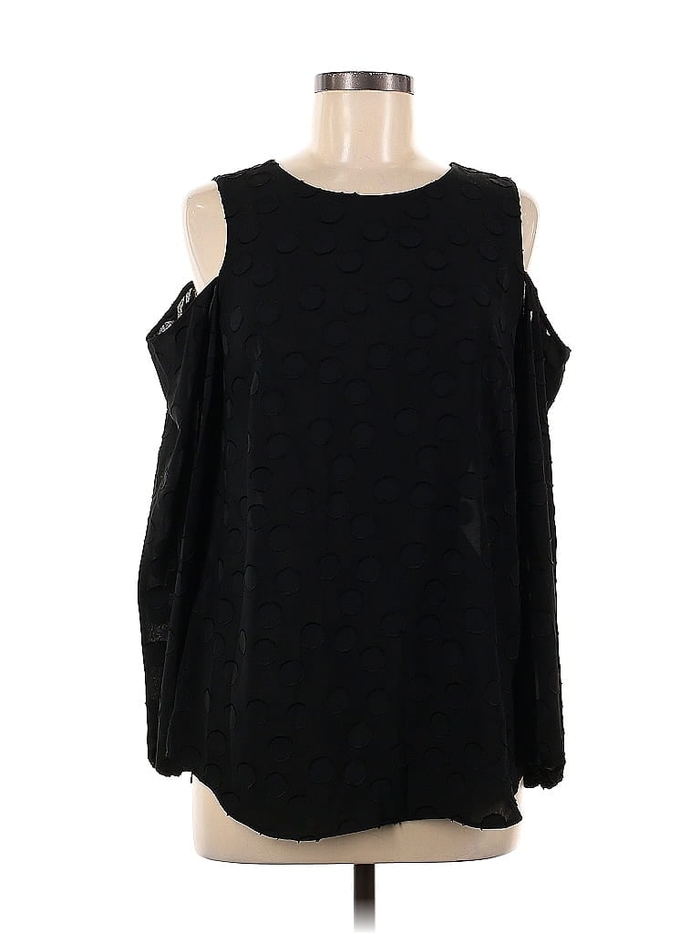 Pre-owned Ann Taylor Long Sleeve Blouse In Black