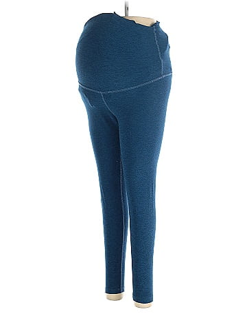 Beyond the Bump by Beyond Yoga Solid Blue Leggings Size M