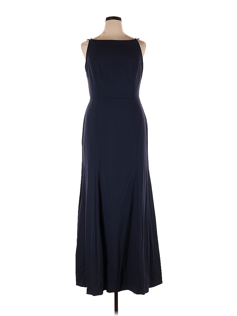 After Six 100% Polyester Solid Navy Blue Cocktail Dress Size 16 - 54% ...