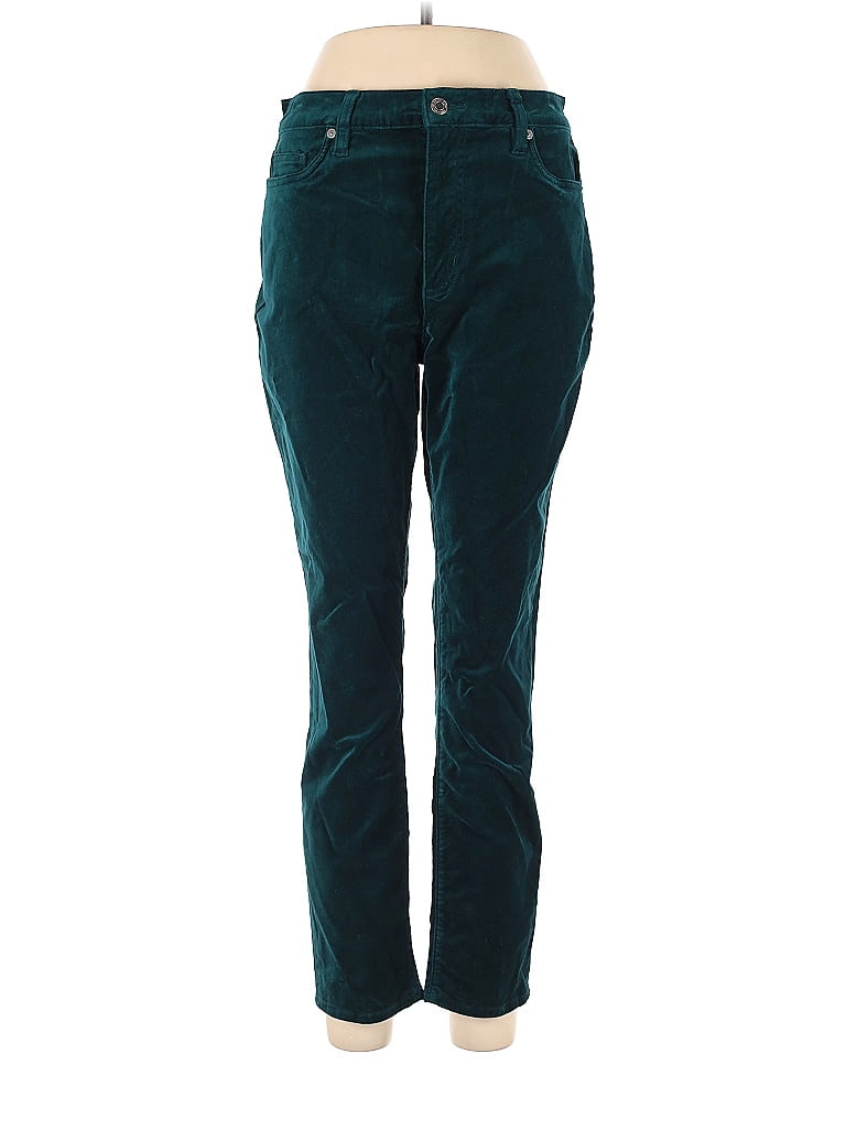 Lands' End Solid Teal Velour Pants Size 10 65 off thredUP