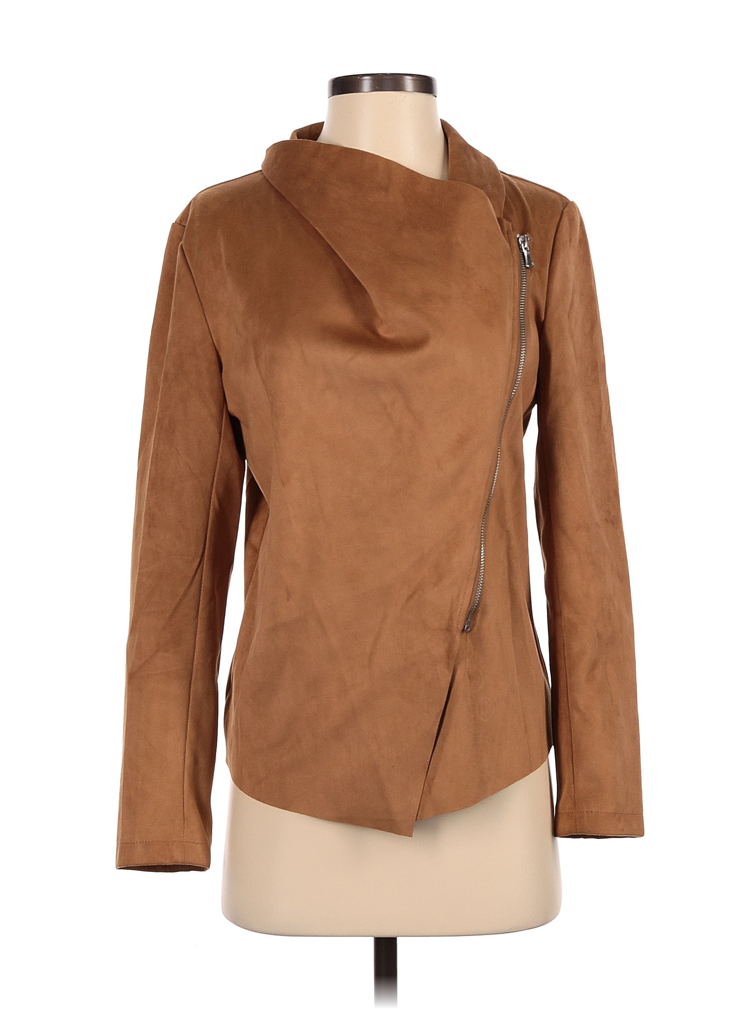 Philosophy apparel faux outlet suede moto jacket