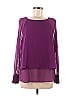 Apt. 9 100% Polyester Purple Long Sleeve Blouse Size M - photo 1