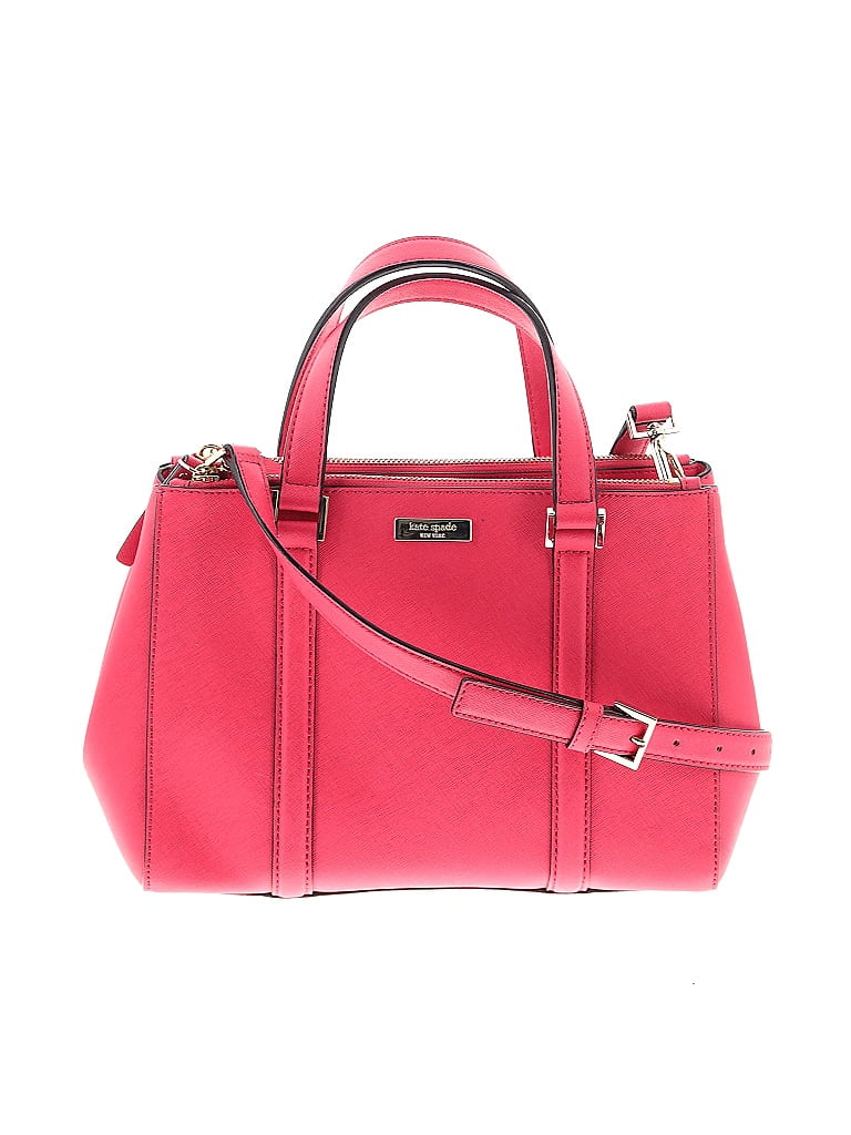 Kate Spade New York 100% Leather Solid Pink Leather Satchel One Size ...