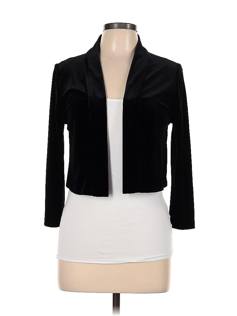 Calvin Klein Color Block Solid Black Cardigan Size M 71 Off Thredup