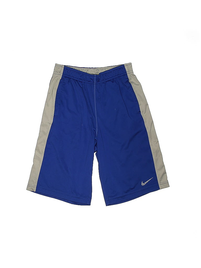 Nike 100% Elastic Color Block Blue Athletic Shorts Size M (Youth) - photo 1