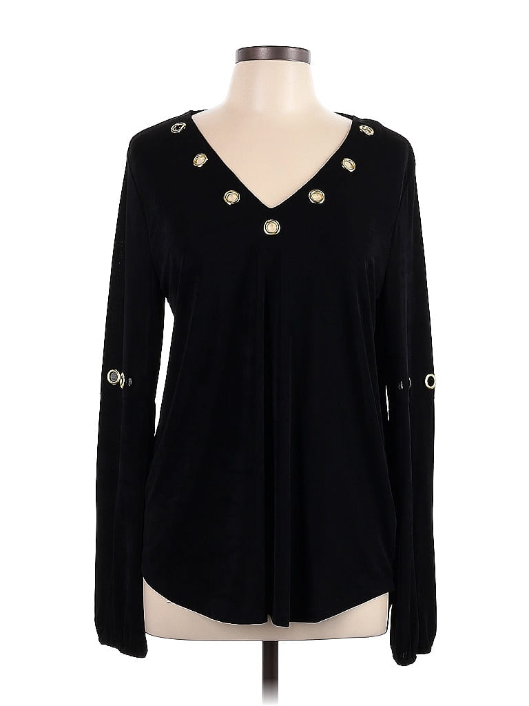 Michael Kors Women's Off The Shoulder Printed Top Black Size L main image 0