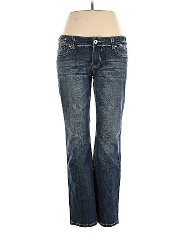 STETSON Solid Blue Silver Jeans Size 14 - 64% off