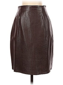 Vakko Leather Skirt (view 1)