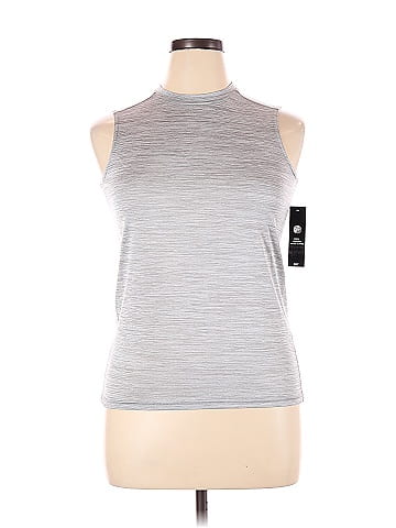 Zelos 100% Polyester Gray Silver Active Tank Size XL - 59% off